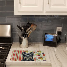 Load image into Gallery viewer, Black Skye Terrier Vegetables Glass Cutting Board