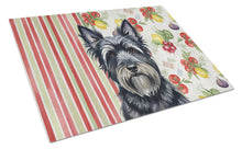 Load image into Gallery viewer, Black Skye Terrier Vegetables Glass Cutting Board