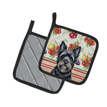 Load image into Gallery viewer, Black Skye Terrier Vegetables Pair of Pot Holders