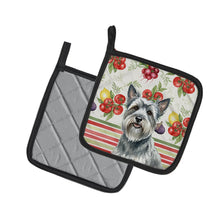Load image into Gallery viewer, Gray Skye Terrier Vegetables Pair of Pot Holders