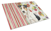 Load image into Gallery viewer, Smooth Fox Terrier Vegetables Glass Cutting Board