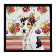 Load image into Gallery viewer, Smooth Fox Terrier Vegetables Framed Metal Print