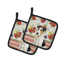Load image into Gallery viewer, Smooth Fox Terrier Vegetables Pair of Pot Holders