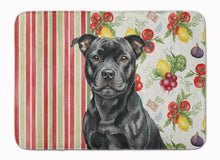 Load image into Gallery viewer, Black Staffordshire Bull Terrier Vegetables Memory Foam Kitchen Mat
