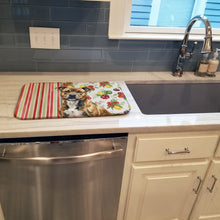 Load image into Gallery viewer, Brindle Staffordshire Bull Terrier Vegetables Dish Drying Mat