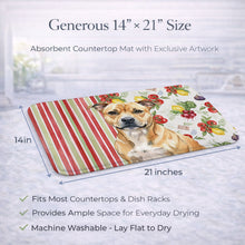 Load image into Gallery viewer, Fawn Staffordshire Bull Terrier Vegetables Dish Drying Mat