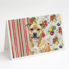 Load image into Gallery viewer, Fawn Staffordshire Bull Terrier Vegetables Greeting Cards Pack of 8