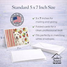 Load image into Gallery viewer, White Staffordshire Bull Terrier Vegetables Greeting Cards Pack of 8