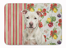 Load image into Gallery viewer, White Staffordshire Bull Terrier Vegetables Memory Foam Kitchen Mat