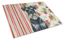 Load image into Gallery viewer, Standard Schnauzer Vegetables Glass Cutting Board