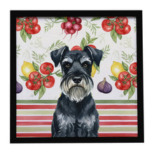 Load image into Gallery viewer, Standard Schnauzer Vegetables Framed Metal Print