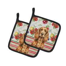 Load image into Gallery viewer, Sussex Spaniel Vegetables Pair of Pot Holders