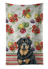 Load image into Gallery viewer, Black and Tan Tibetan Mastiff Vegetables Kitchen Towel