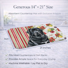 Load image into Gallery viewer, Black Tibetan Mastiff Vegetables Dish Drying Mat