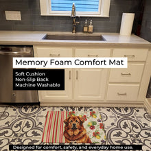 Load image into Gallery viewer, Red Gold Tibetan Mastiff Vegetables Memory Foam Kitchen Mat