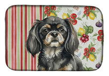 Load image into Gallery viewer, Black and Tan Tibetan Spaniel Vegetables Dish Drying Mat