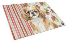 Load image into Gallery viewer, Tibetan Spaniel Vegetables Glass Cutting Board