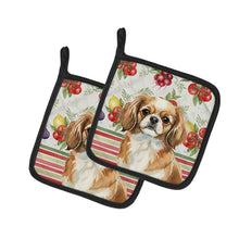 Load image into Gallery viewer, Tibetan Spaniel Vegetables Pair of Pot Holders