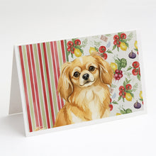 Load image into Gallery viewer, Gold Tibetan Spaniel Vegetables Greeting Cards Pack of 8