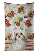 Load image into Gallery viewer, White Tibetan Spaniel Vegetables Kitchen Towel