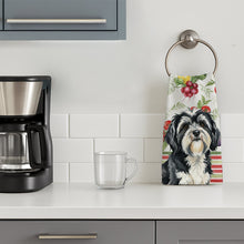 Load image into Gallery viewer, Black and White Tibetan Terrier Vegetables Kitchen Towel