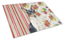 Load image into Gallery viewer, Toy Fox Terrier Vegetables Glass Cutting Board