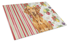 Load image into Gallery viewer, Vizsla Vegetables Glass Cutting Board