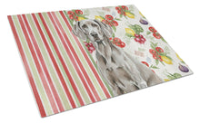 Load image into Gallery viewer, Weimaraner Vegetables Glass Cutting Board