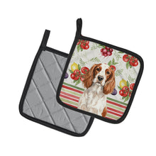 Load image into Gallery viewer, Welsh Springer Spaniel Vegetables Pair of Pot Holders