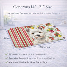 Load image into Gallery viewer, Westie Vegetables Dish Drying Mat
