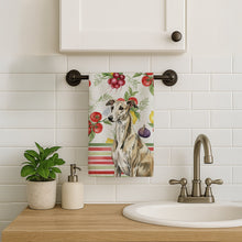 Load image into Gallery viewer, Brindle Whippet Vegetables Kitchen Towel
