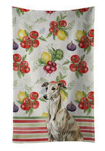 Load image into Gallery viewer, Brindle Whippet Vegetables Kitchen Towel