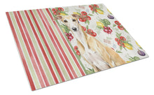 Load image into Gallery viewer, Fawn Whippet Vegetables Glass Cutting Board