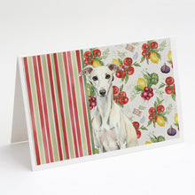 Load image into Gallery viewer, White Whippet Vegetables Greeting Cards Pack of 8