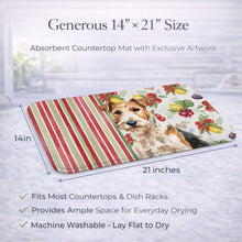 Load image into Gallery viewer, Wire Fox Terrier Vegetables Dish Drying Mat