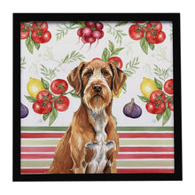 Load image into Gallery viewer, Wirehaired Pointing Griffon Vegetables Framed Metal Print