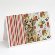 Load image into Gallery viewer, Chestnut Wirehaired Pointing Griffon Vegetables Greeting Cards Pack of 8