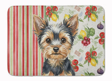 Load image into Gallery viewer, Black and Tan Yorkshire Terrier Vegetables Memory Foam Kitchen Mat