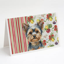 Load image into Gallery viewer, Blue and Tan Yorkshire Terrier Vegetables Greeting Cards Pack of 8
