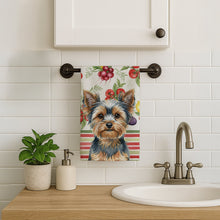 Load image into Gallery viewer, Blue and Tan Yorkshire Terrier Vegetables Kitchen Towel