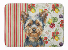 Load image into Gallery viewer, Blue and Tan Yorkshire Terrier Vegetables Memory Foam Kitchen Mat