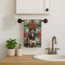 Load image into Gallery viewer, Black &amp; Tan Afghan Hound Christmas PoinsettIas Kitchen Towel