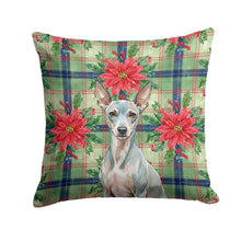Load image into Gallery viewer, American Hairless Terrier Christmas PoinsettIas Throw Pillow
