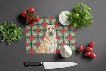 Load image into Gallery viewer, Anatolian Shepherd Dog Christmas PoinsettIas Glass Cutting Board