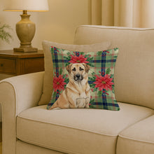 Load image into Gallery viewer, Anatolian Shepherd Dog Christmas PoinsettIas Throw Pillow