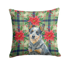 Load image into Gallery viewer, Blue Heeler Australian Cattle Dog Christmas PoinsettIas Throw Pillow