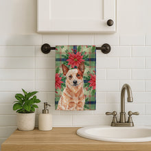 Load image into Gallery viewer, Red Heeler Australian Cattle Dog Christmas PoinsettIas Kitchen Towel