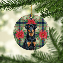 Load image into Gallery viewer, Beauceron Christmas PoinsettIas Ceramic Ornament