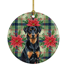 Load image into Gallery viewer, Beauceron Christmas PoinsettIas Ceramic Ornament