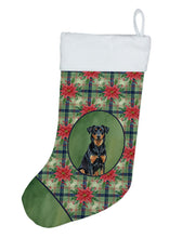 Load image into Gallery viewer, Beauceron Christmas PoinsettIas Holiday Stocking